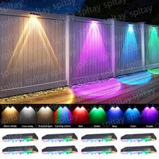Image of 8PCS SUPER BRIGHT SOLAR POWERED DOOR FENCE WALL LIGHTS LED OUTDOOR GARDEN LAMP