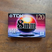 NEW SEALED TDK 120 8mm MP Premium Camcorder Video Tape Cassette