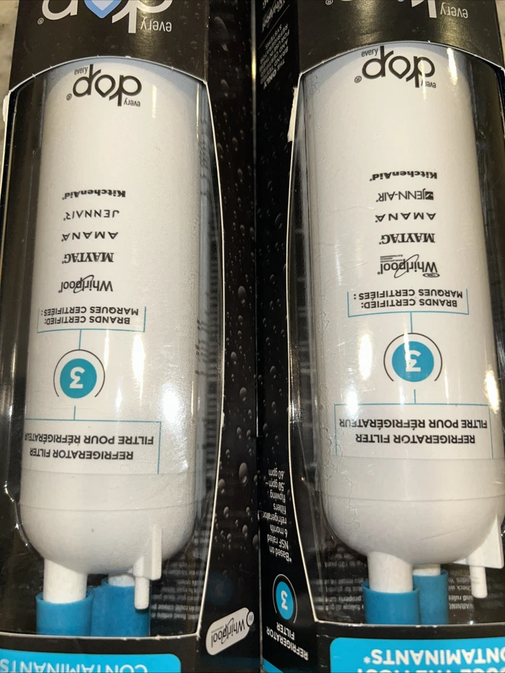 2x New Eyedrop Refrigerator Ice & Water Filter Whirlpool Maytag KitchenAid - Image 3 of 3