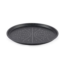 Image of Salter Pizza Baking Tray Carbon Steel Non-Stick Megastone Collection Black 29cm