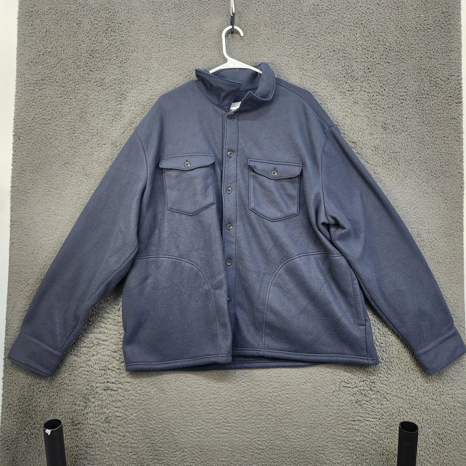 Goodfellow & Co Jacket Mens 2XL Blue Fleece Shirt Shacket Snap Button Casual - product detail image 1