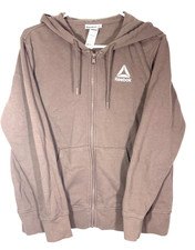 Reebok Boy's Sweatshirt Size Medium Zip Hoodie Color Taupe Light Brown