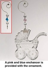 Waterford Crystal Baby's First Christmas Baby Carriage - Boxed 9466172