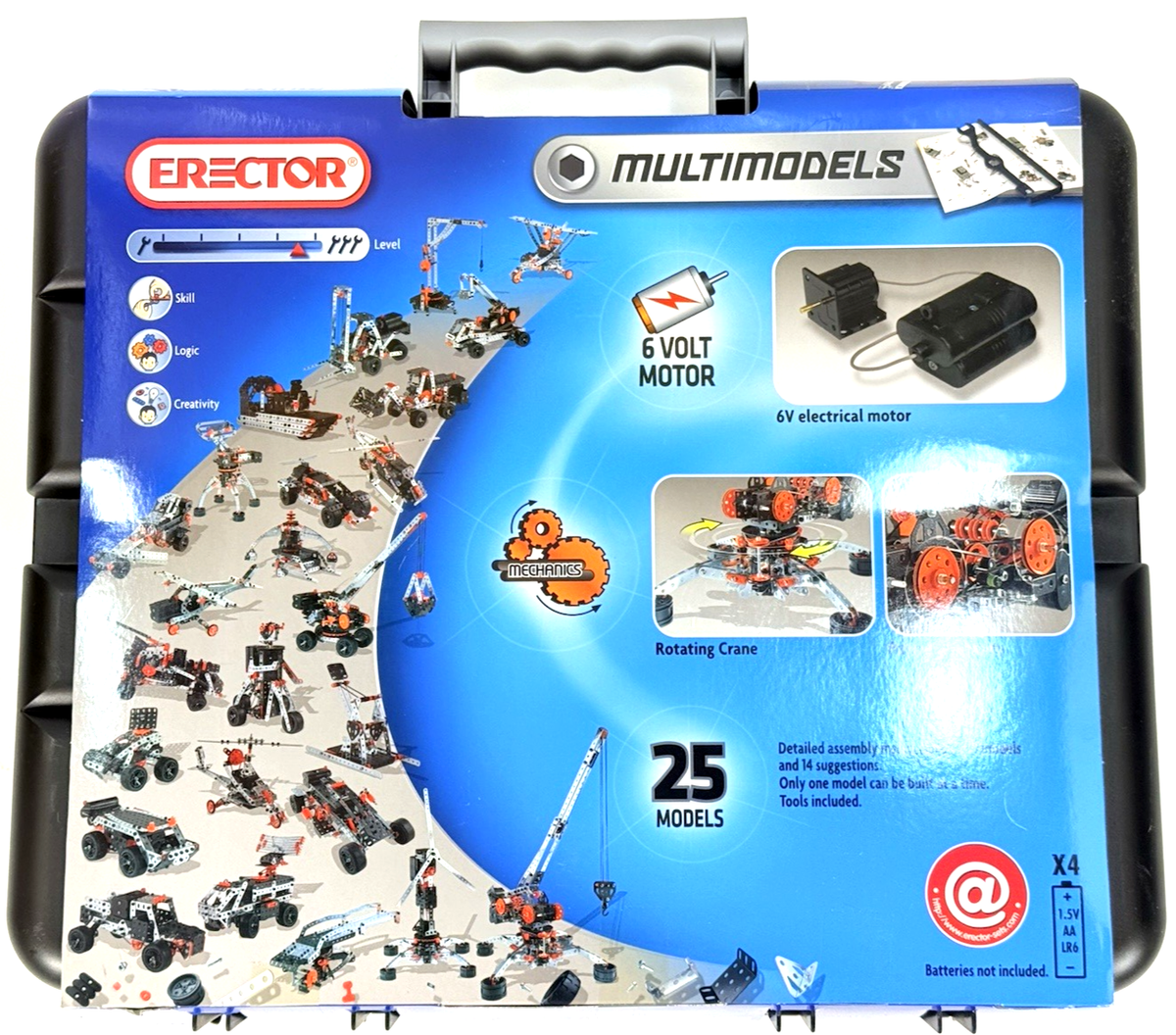 Meccano Erector 638-Piece Super Construction 25-in-1 Motorized