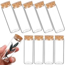 10pcs High Borosilicate Glass Bottles Glass Tubes with Cork Reagent Bottles