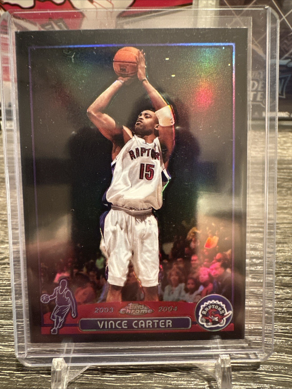 2003-04 Topps Chrome - Vince Carter #15 Black Refractor /500