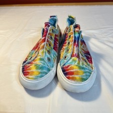 Blowfish Malibu Kids Girl's Slip On Flat Sneakers DB8 Multicolor Tie-Dye Size 4