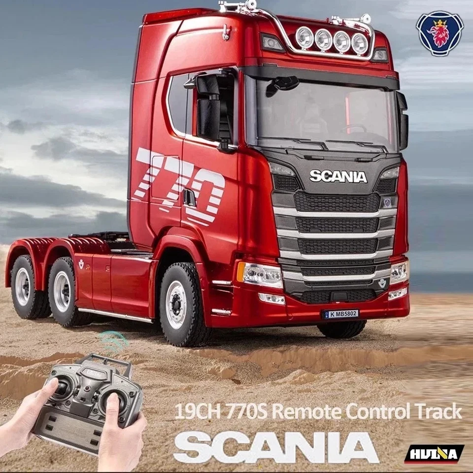 1/18 Scale Huina Rc RED Scania 770 Full Function Light And Sound Rtr 2.4G remote - image 2 of 4