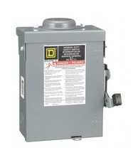 Square D Safety Switch, 3R NEMA Enclosure Type, 30 Amps AC, 3 HP  240VAC HP