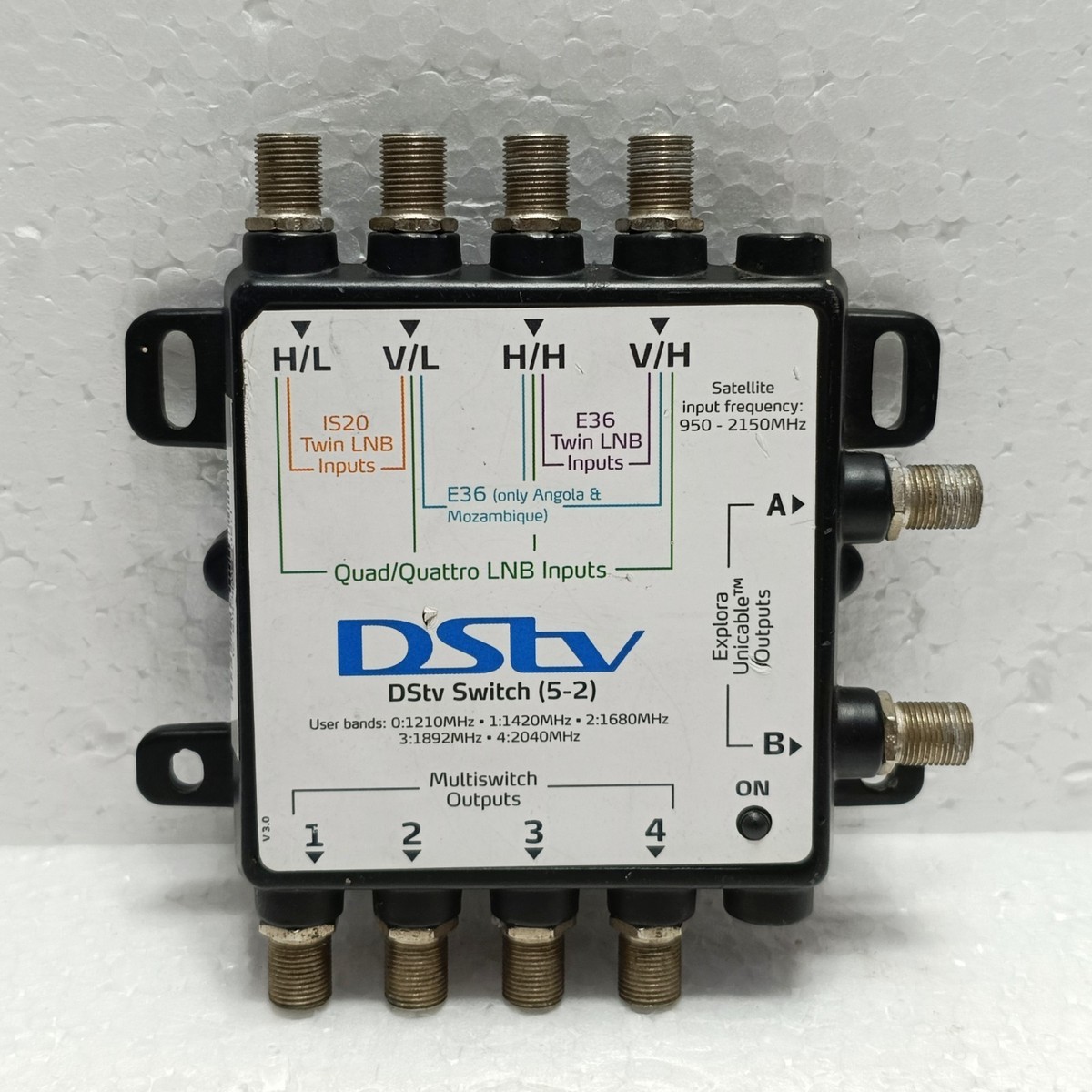 DSTv Multiswitch 5-2 Quad/Quattro LNB Switch | Used Tested | eBay