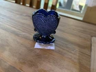 Degenhart Glass  Heart Sweetheart Toothpick Holder Bernard Boyd’s Ebony Vintage