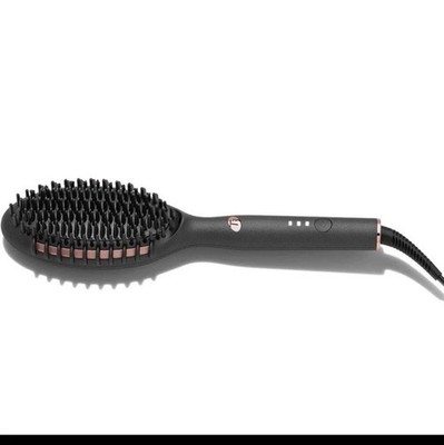 T3 Edge Heated Styling Brush Graphite Ceramic Hair Straightener Volumizer Tool