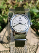 Vtg Hampden 1955 Etanche Military *SERVICED* Men's 31mm Watch FHF28 Mechanical!!