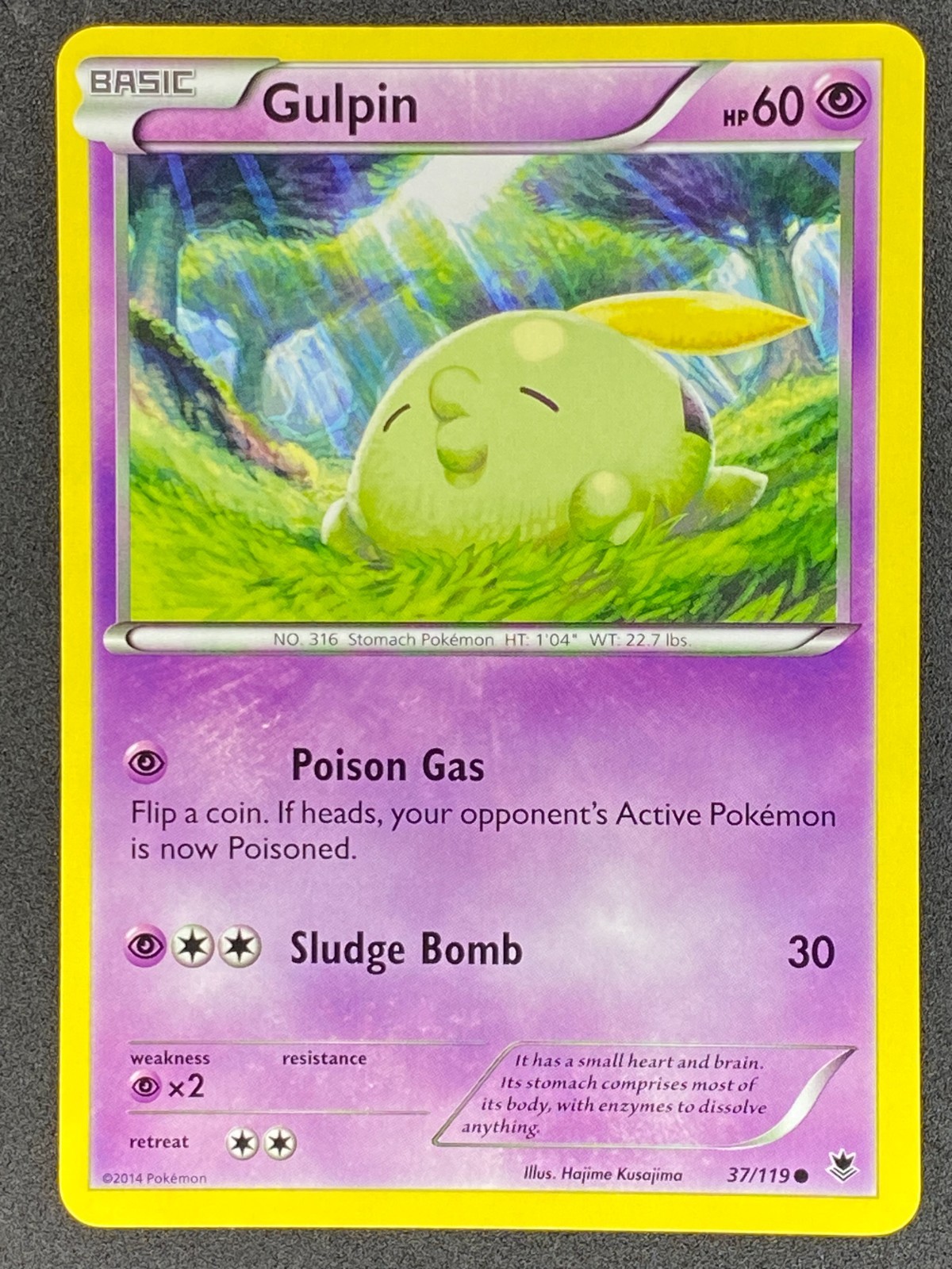 Pokémon Gulpin 37/119 PHF Phantom Forces LP/NM