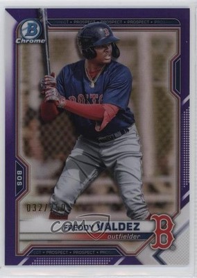 2021 Bowman Draft Chrome Purple Refractor 32/250 Freddy Valdez #BDC-96 0w47