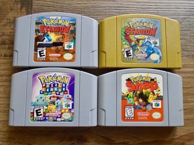Pokemon Stadium 1, 2, Puzzle League, Snap N64 games,Authentic Nintendo 64 TESTED