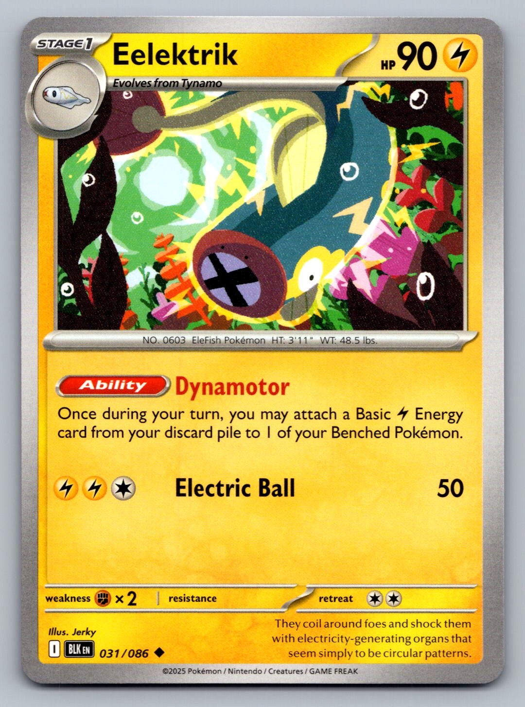 Pokemon TCG SV: Black Bolt Eelektrik 031/086