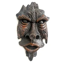 POPG Old Man Tree Faces Decor Outdoor Tree Hugger Sculpture Garden Decoration 