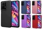 For TCL K33 5G T513V ​Texturized Dotted Hybrid Case Phone Cover