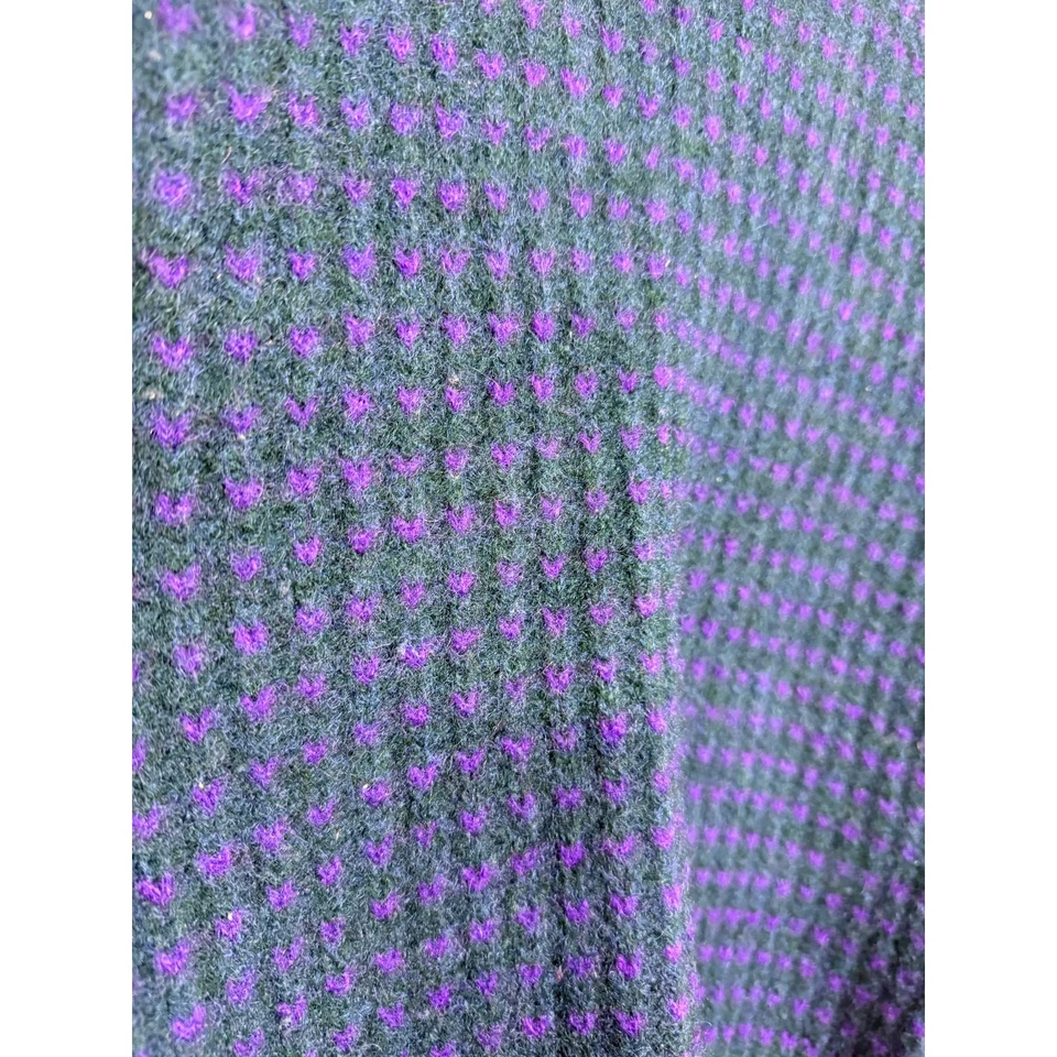 Suéter de lana Woolrich vintage verde púrpura tejido a cuadros para mujer ¿pequeño? Ver abajo Foto 3 de 4