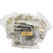 Lot of 5x 15ft DB9 Serial Extension Cable Male to Female RS-232 - All 9 Pins!