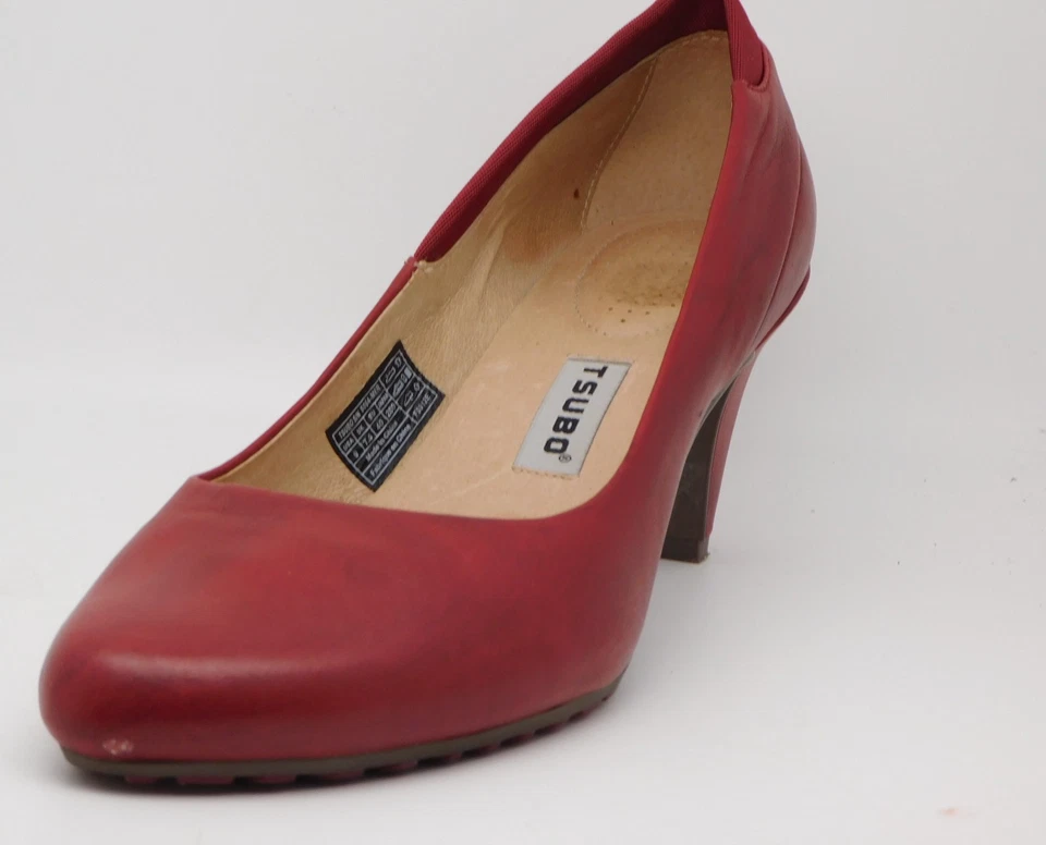 Zapatos de salón Tsubo Tayler para mujer de cuero tacón bloque punta cerrada sin cordones talla 39 Foto 2 de 4