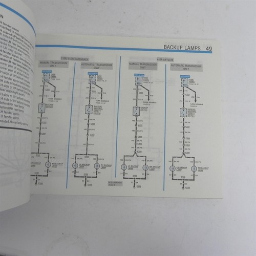 1987 FORD ESCORT MERCURY LYNX EXP ELECTRICAL VACUUM TROUBLE SHOOTING MANUAL - Picture 4 of 8