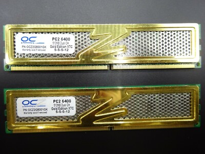 OCZ Gold Edition XTC 1GB (2x 512MB) DDR2 OCZ2G8001GK PC2-6400 5-5-5-12 #R647