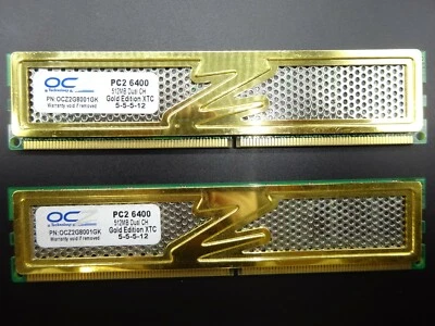 OCZ Gold Edition XTC 1GB (2x 512MB) DDR2 OCZ2G8001GK PC2-6400 5-5-5-12 #R647 - Bild 1 von 2