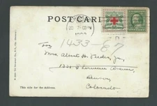 1909 Xmas Seal #WX5 Tied On Greeting Card 