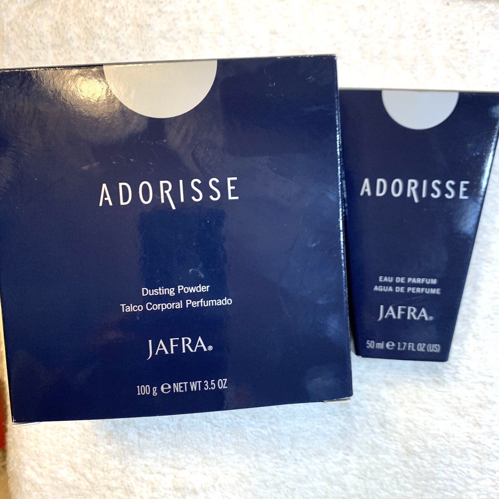 NEW JAFRA ADORISSE SET 1.7 OZ EAU DE PARFUM + 3 OZ DUSTING POWDER