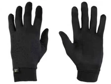 HIRZL SILK LIGHT For RUNNING HIKING BASE LAYER GLOVE in BLACK / SIZE: LARGE
