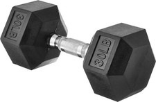 Single Dumbbell Rubber Hex Dumbbell Hand Weight 10/15/20/25/30/35/40/45 lbs 1PC