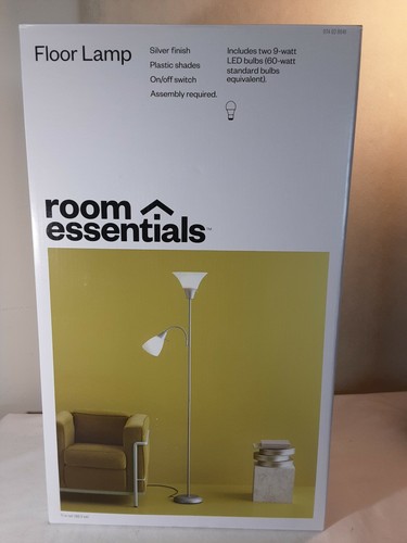 Room Essentials Floor Lamp Silver Finish - Picture 3 of 3