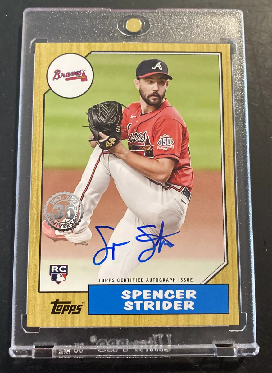 2022 Topps Series 2 - Spencer Strider - 1987 On Card Rookie Auto BRAVES RC