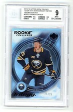 18-19 UPPER DECK TRILOGY ROOKIE PREMIERES RETRO BLACK /25 RASMUS DAHLIN - BGS 9