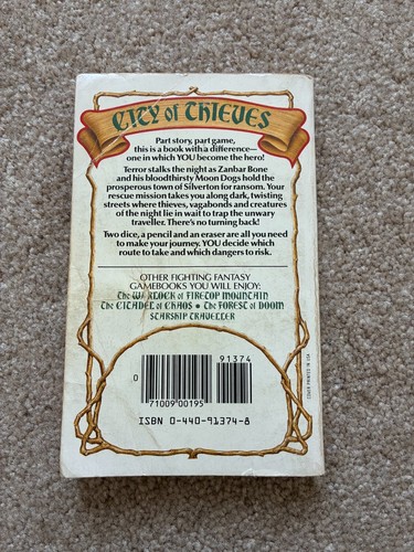 Fighting Fantasy Gamebook #5 City of Thieves, Ian Livingstone - Picture 2 of 2