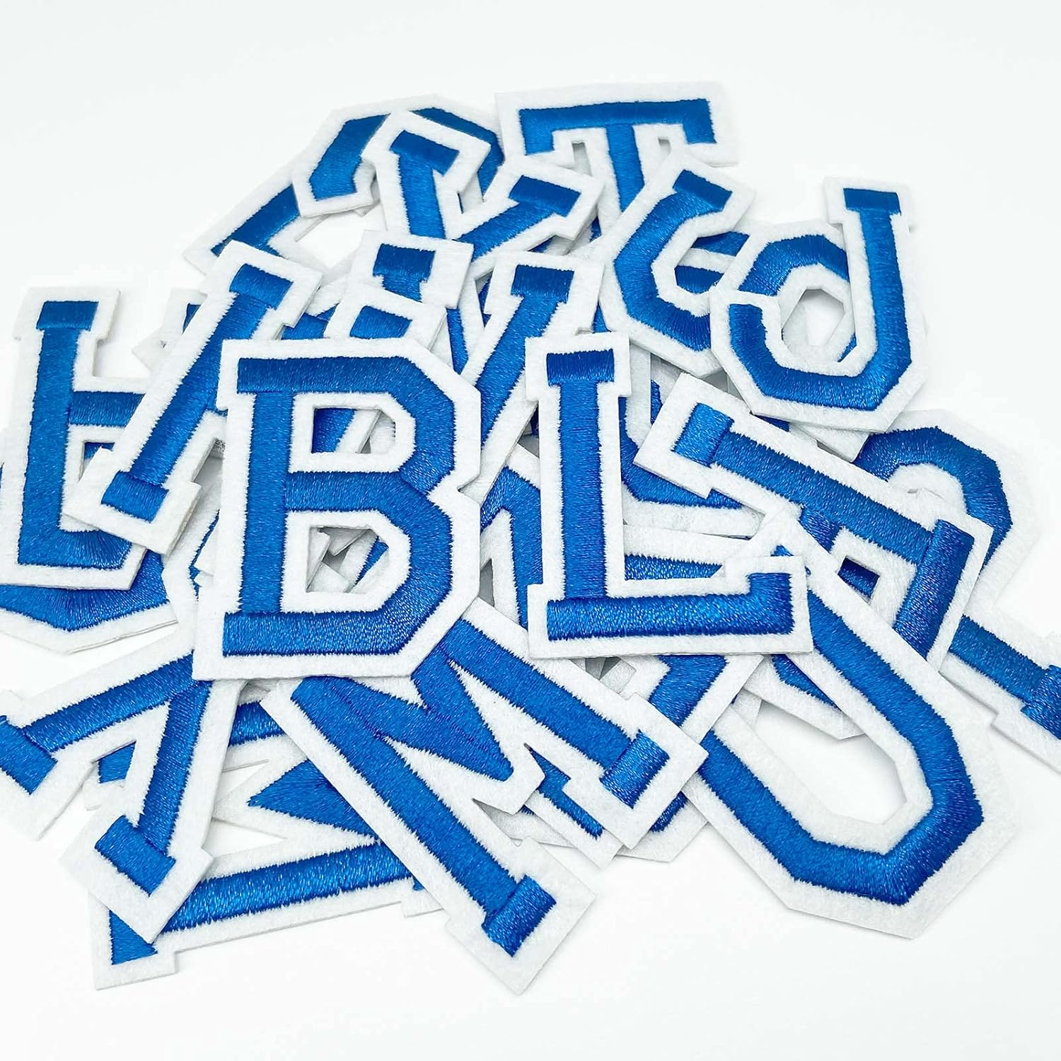 Jongdari Iron on Letters, 52 Pcs Alphabet Patches with Ironed Adhesive, Decorate