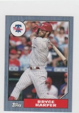 2022 TOPPS MINI BRYCE HARPER 1987 INSERT BLUE PARALLEL 05/10 PHILLIES