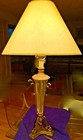 Art Deco Style Table Lamp Glass/Brass 110v w/Shade:35x19",w/oShade:26x6" L.A,Cal — photo 3