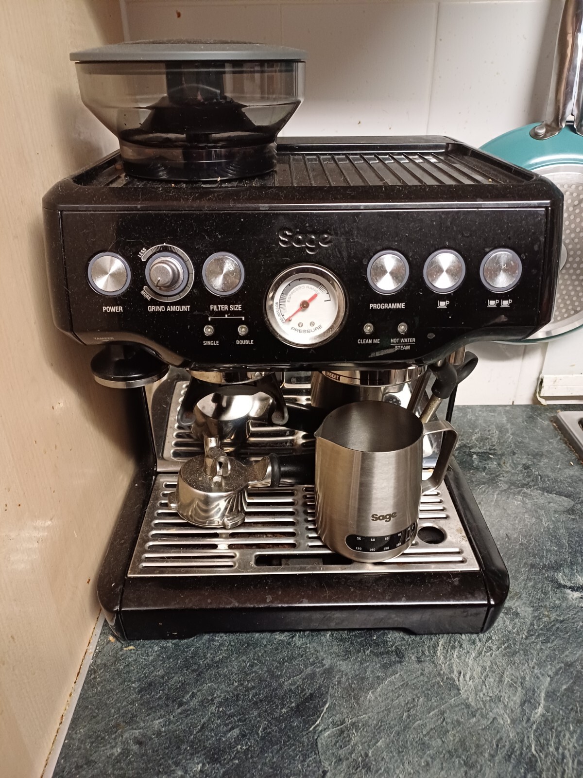 Sage+Barista+Express+BES875BKS+Bean+to+Cup+Coffee+Machine++Black for sale online eBay