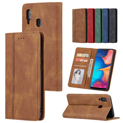 For Samsung Galaxy A21s A32 A52 Leather Magnetic Flip Wallet Case Stand Cover