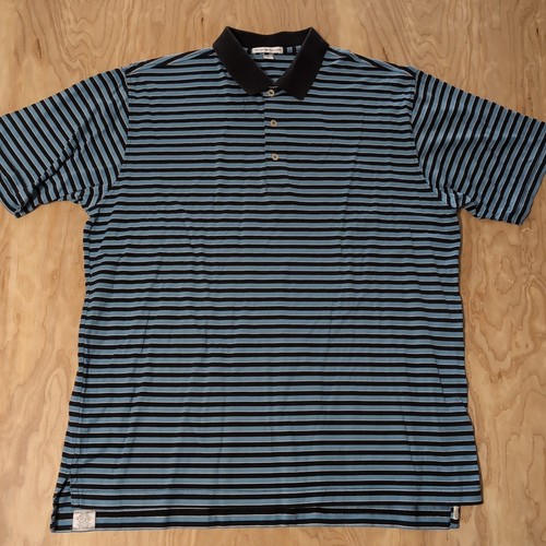 5 Pack Peter Millar Cotton Men’s XL Multicolor GOLF Polo Shirts Striped Rugby