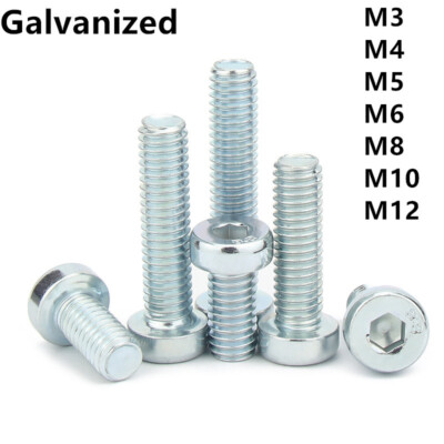 Galvanized Hexagon Socket Head Cap Screws With Low Head M3 M4 M5 M6 M8 M10 M12