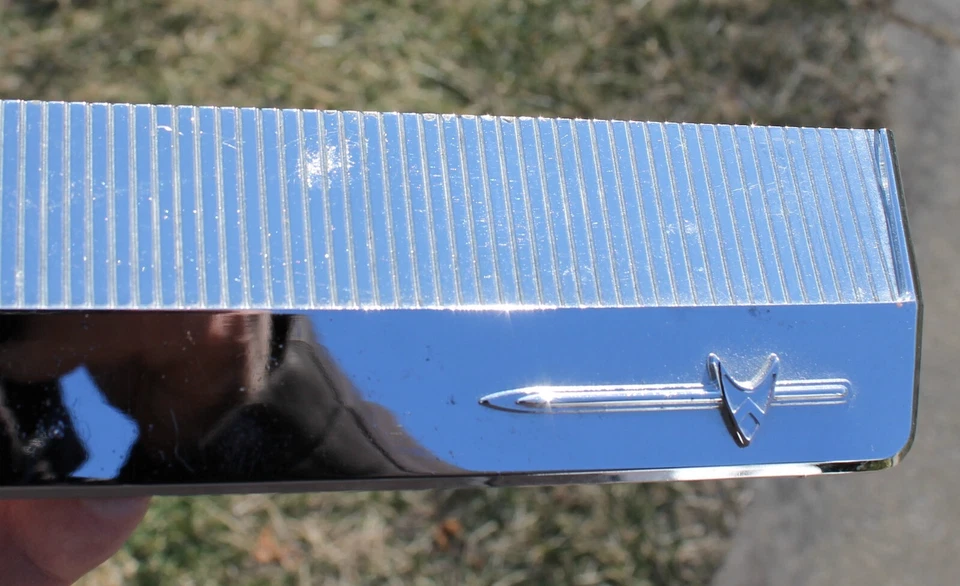 Vintage 1959 Dodge Coronet Royal Chrome Radio Delete Plate 1839142 OEM - Image 2 of 4