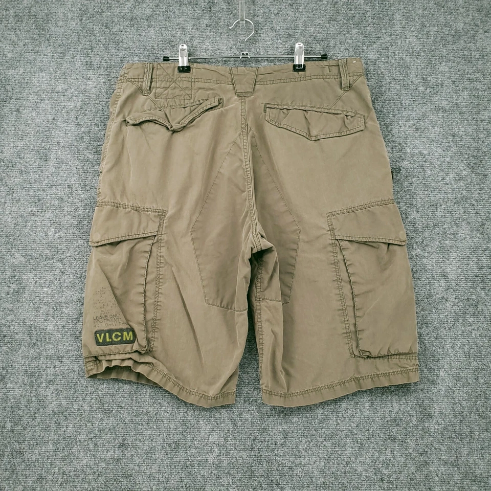 Volcom Scout Shorts Mens 34 Brown Cargo Utility Pocket Skate Flat Front Outdoor - Image 2 of 4