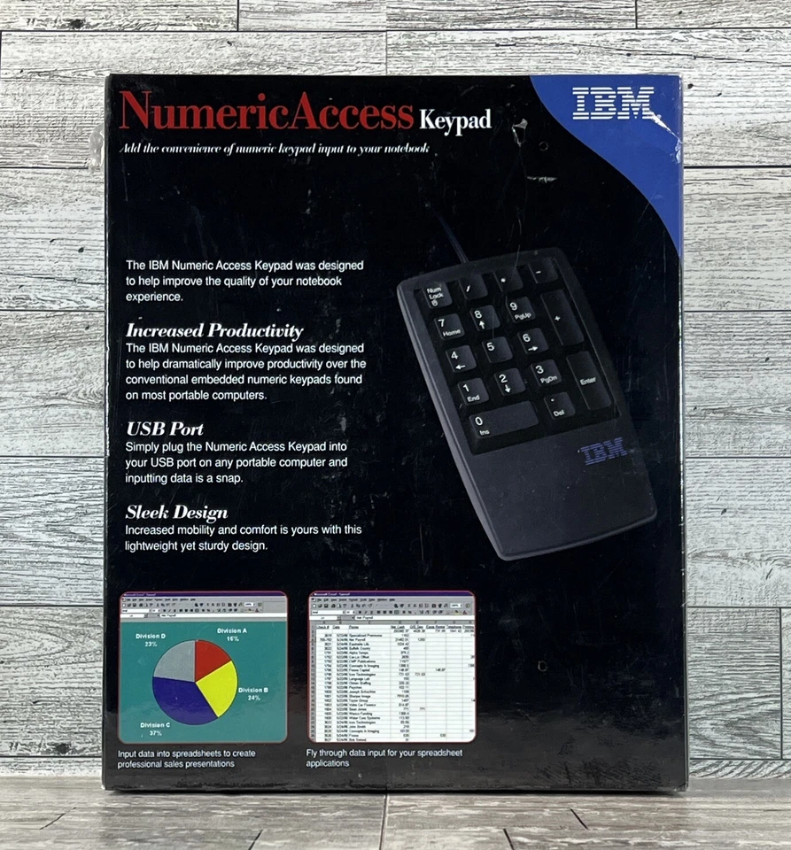 Vintage 2000 IBM 09N5546 Numeric Access Keypad USB Wired New Factory Sealed - Image 2 of 4