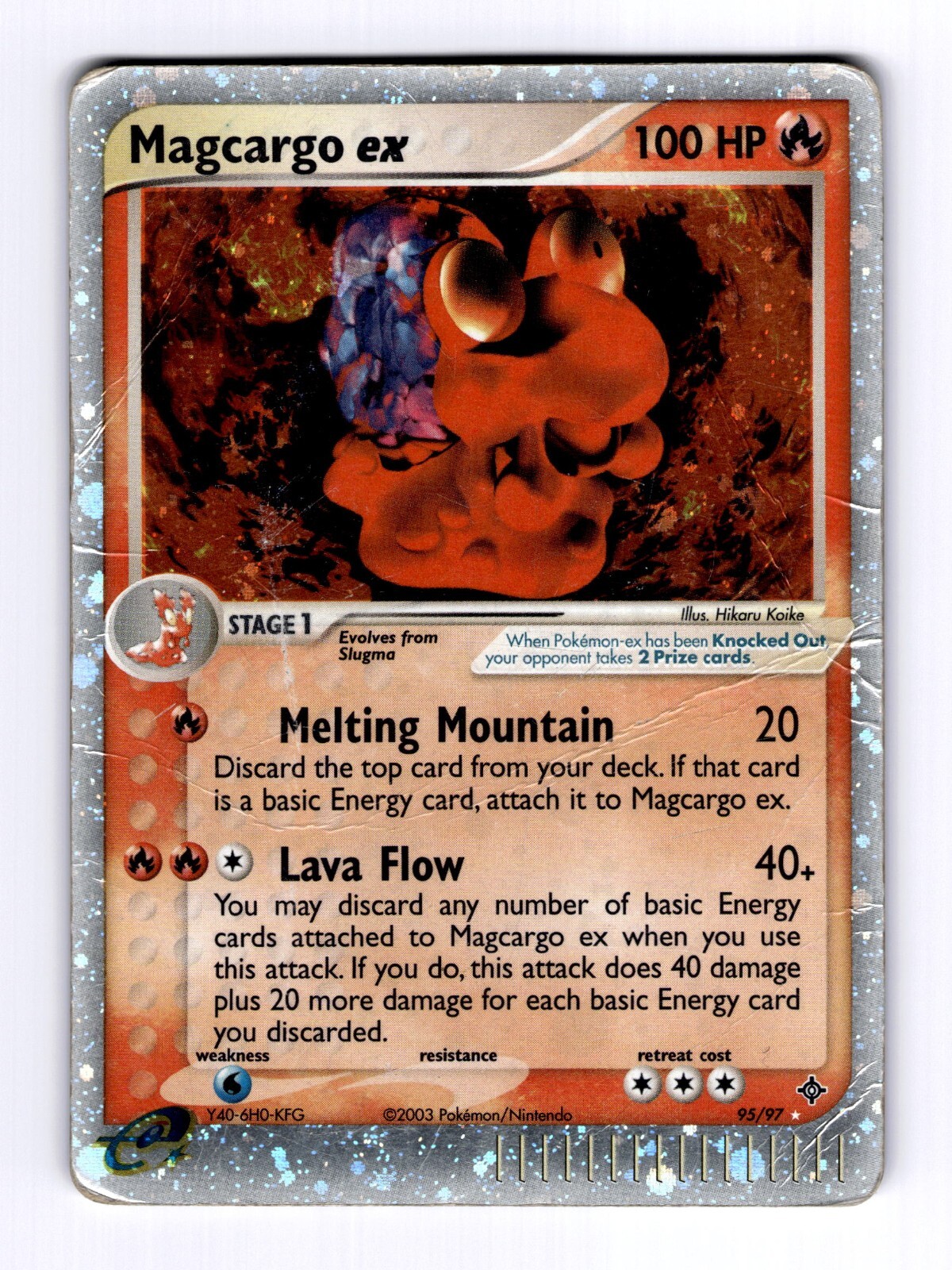 Magcargo ex 95/97 Holo Ultra Rare Pokemon Card DMG