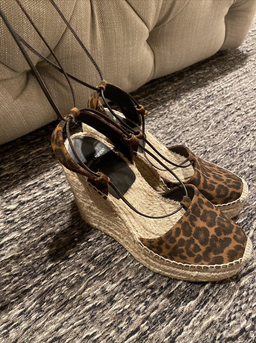 Espadrille Shoes Saint Laurent Leopard Espadrilles Saint Laurent