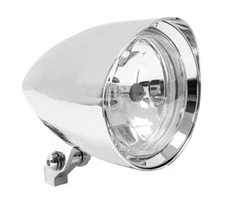 Chrome Billet 4-1/2" Headlight w/o Tri-Bar for Bottom Mount Custom Application